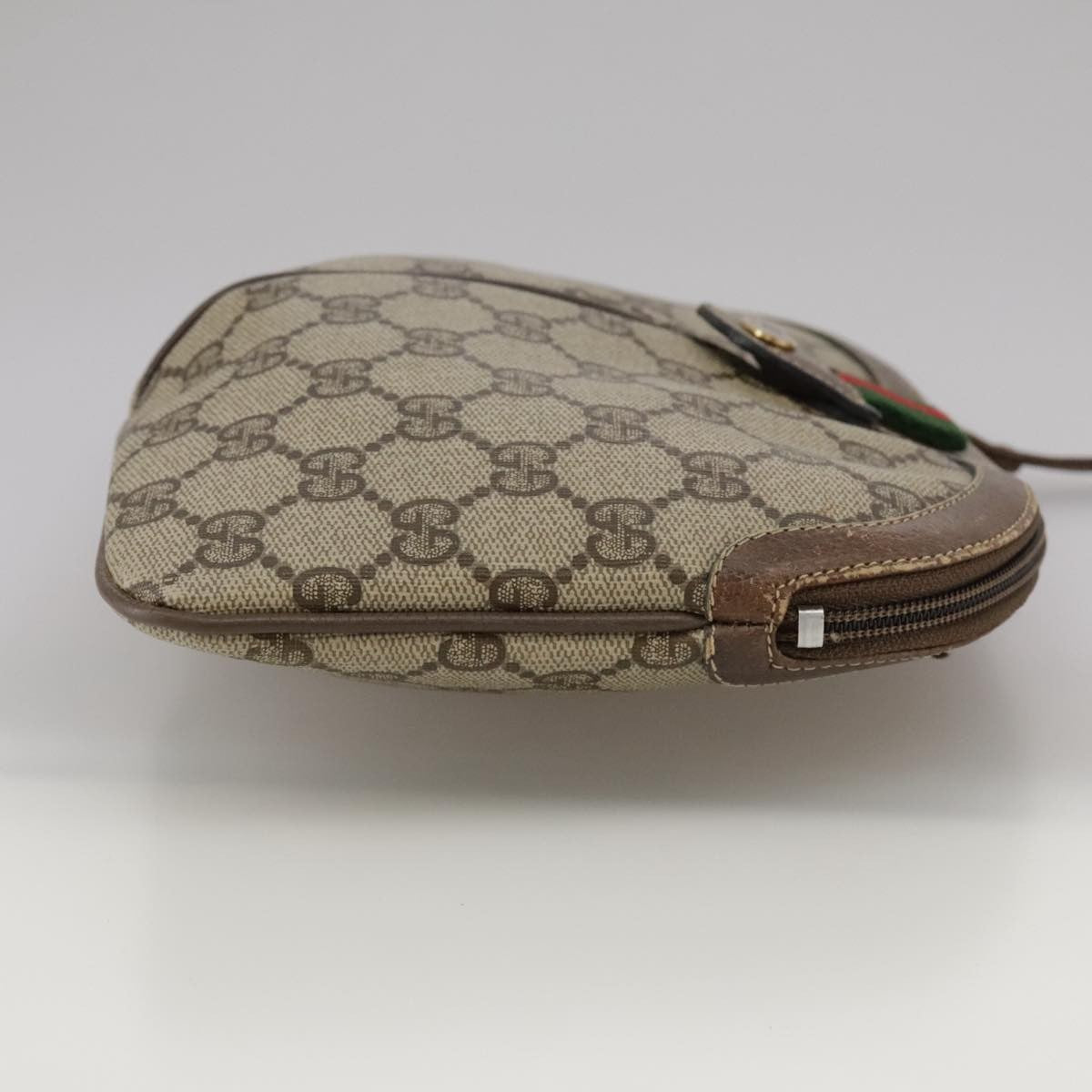 Gucci GUCCI GG Supreme Web Sherry Line Shoulder Bag PVC Beige 904 02 047 Authentic 111359