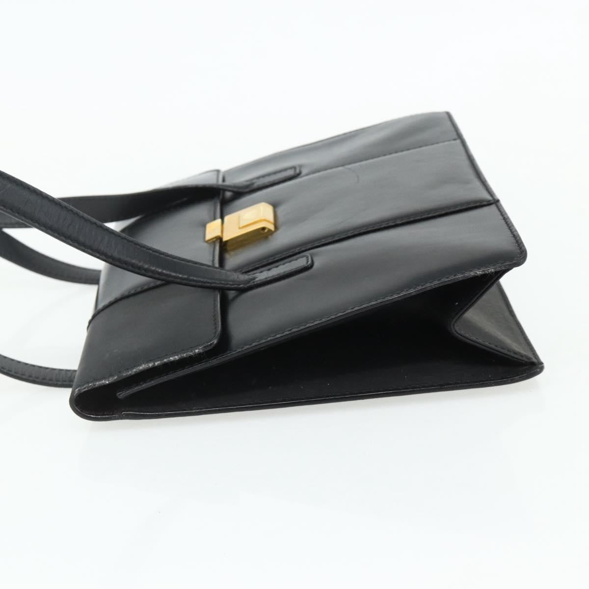 Gucci GUCCI Tote Bag Leather Black Gold Authentic 176030