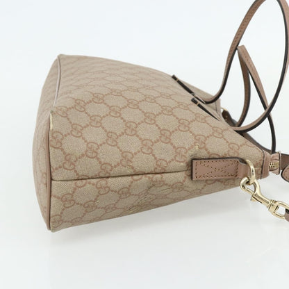 Gucci GUCCI GG Supreme Tote Bag PVC 2way Beige Gold 353440 Authentic 178185