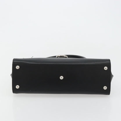 Salvatore Ferragamo Salvatore Ferragamo Gancini Hand Bag Leather Black Silver Authentic 180592