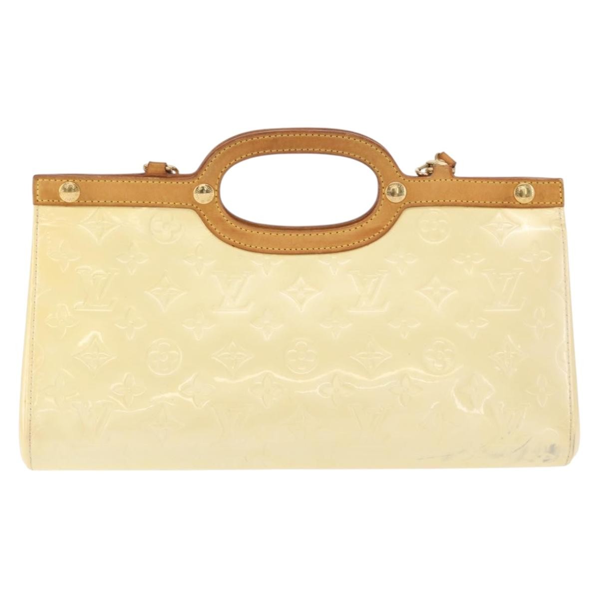 Louis Vuitton LOUIS VUITTON Monogram Vernis Roxbury Drive Hand Bag Perle M91374 LV Authentic 156779