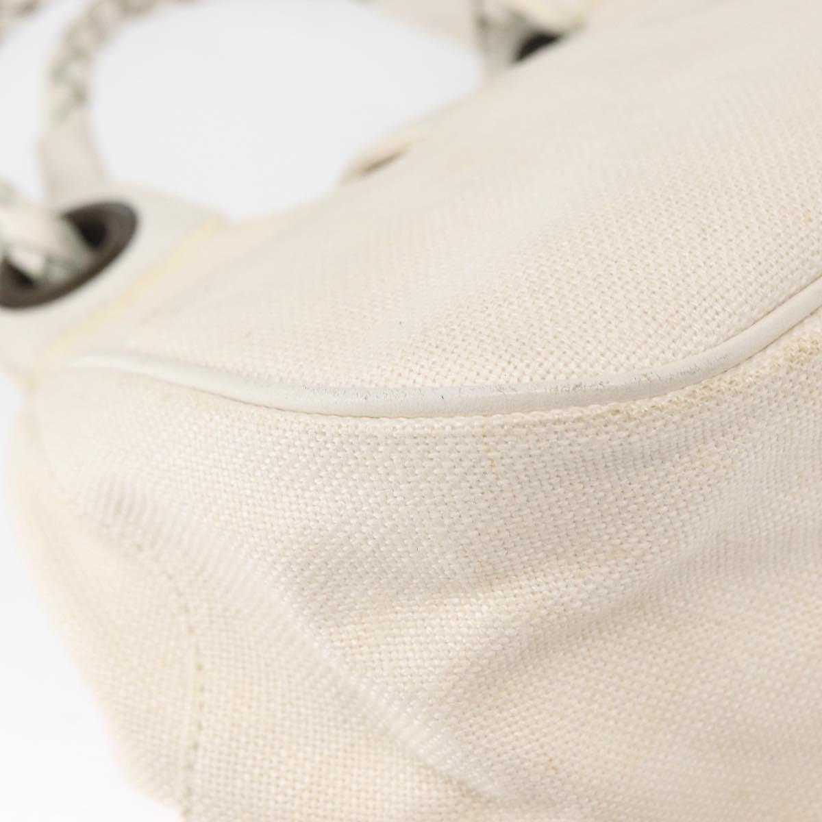 Chloé Chloé Chloe Hand Bag Canvas Leather White Authentic mr1648
