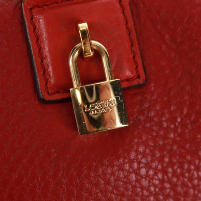Loewe LOEWE Hand Bag Leather 2way Red Gold Authentic 160175