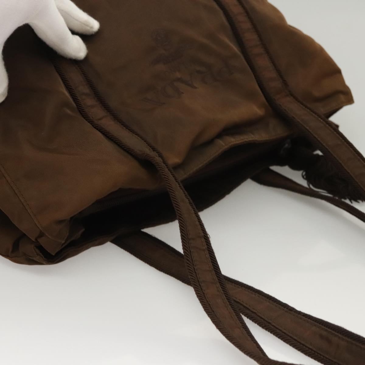 Prada PRADA Tote Bag Nylon Brown Authentic th5852