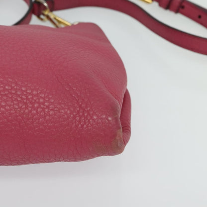Prada PRADA Shoulder Bag Leather Pink Gold Authentic BD1620