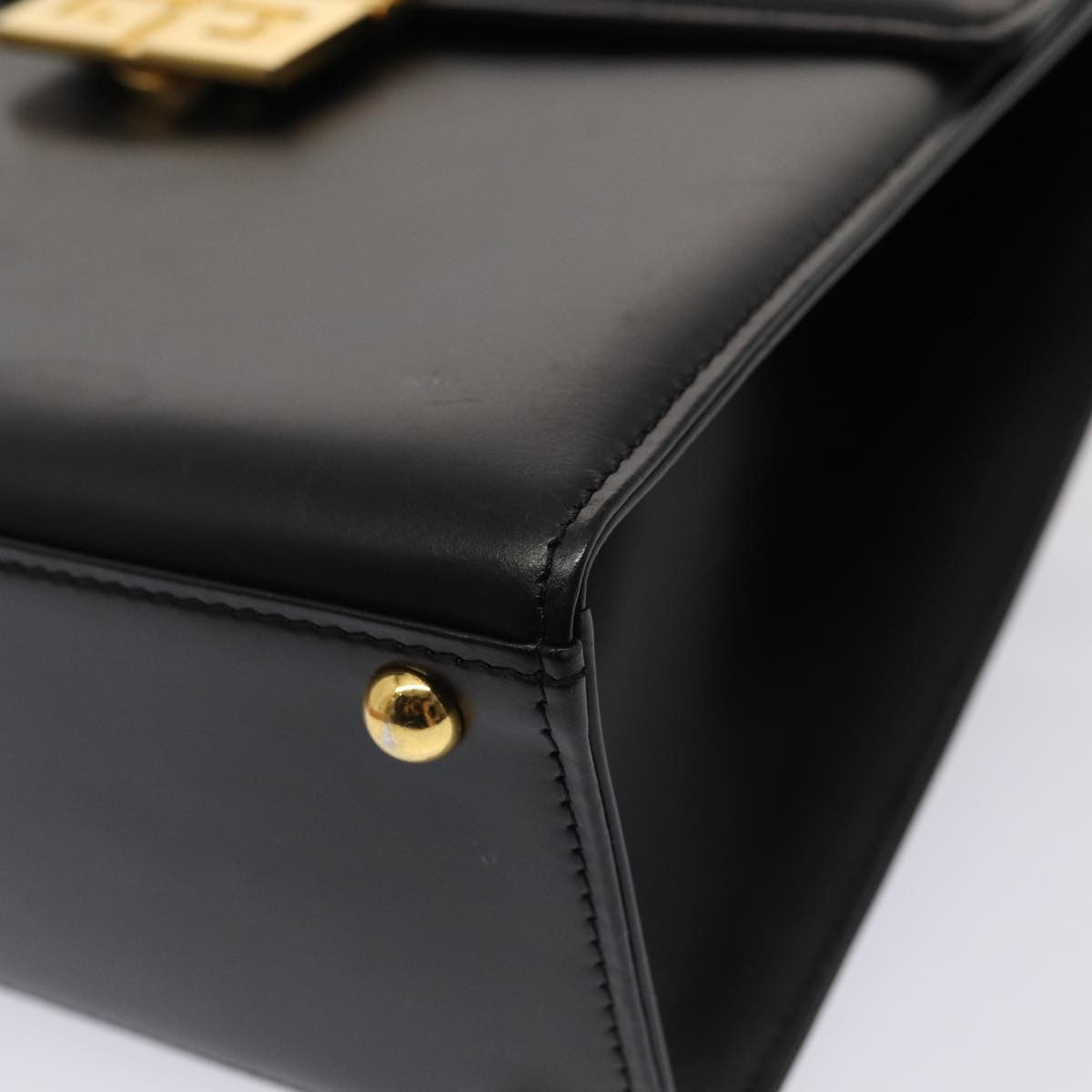 Givenchy GIVENCHY Hand Bag Leather Black Authentic am6590