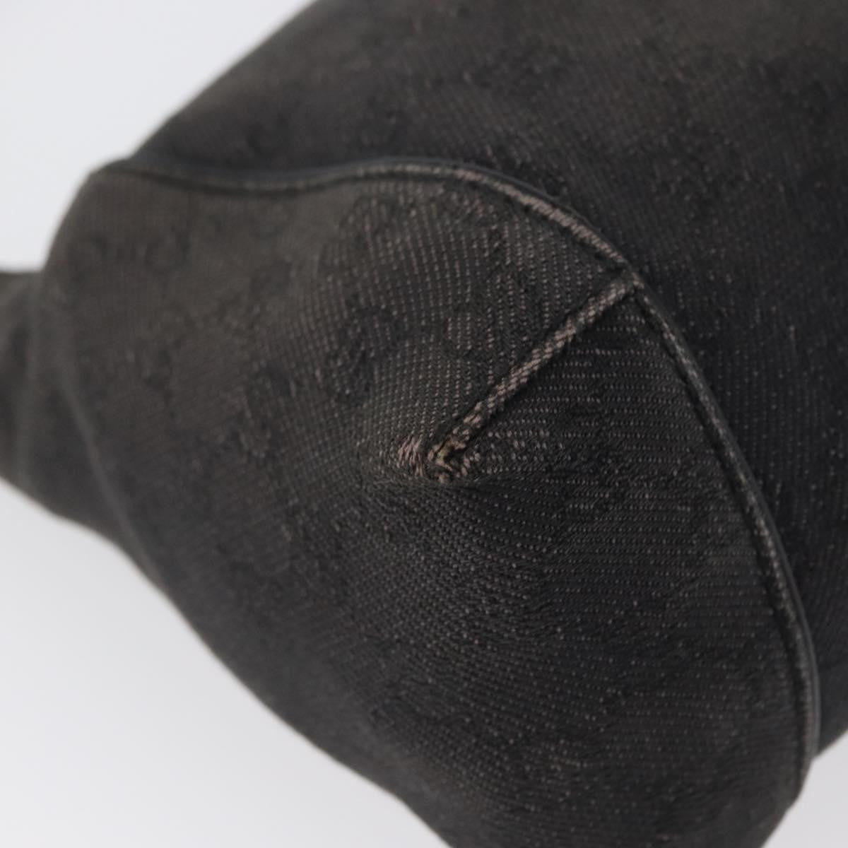 Gucci GUCCI GG Canvas Shoulder Bag Black 101333 Authentic 173490