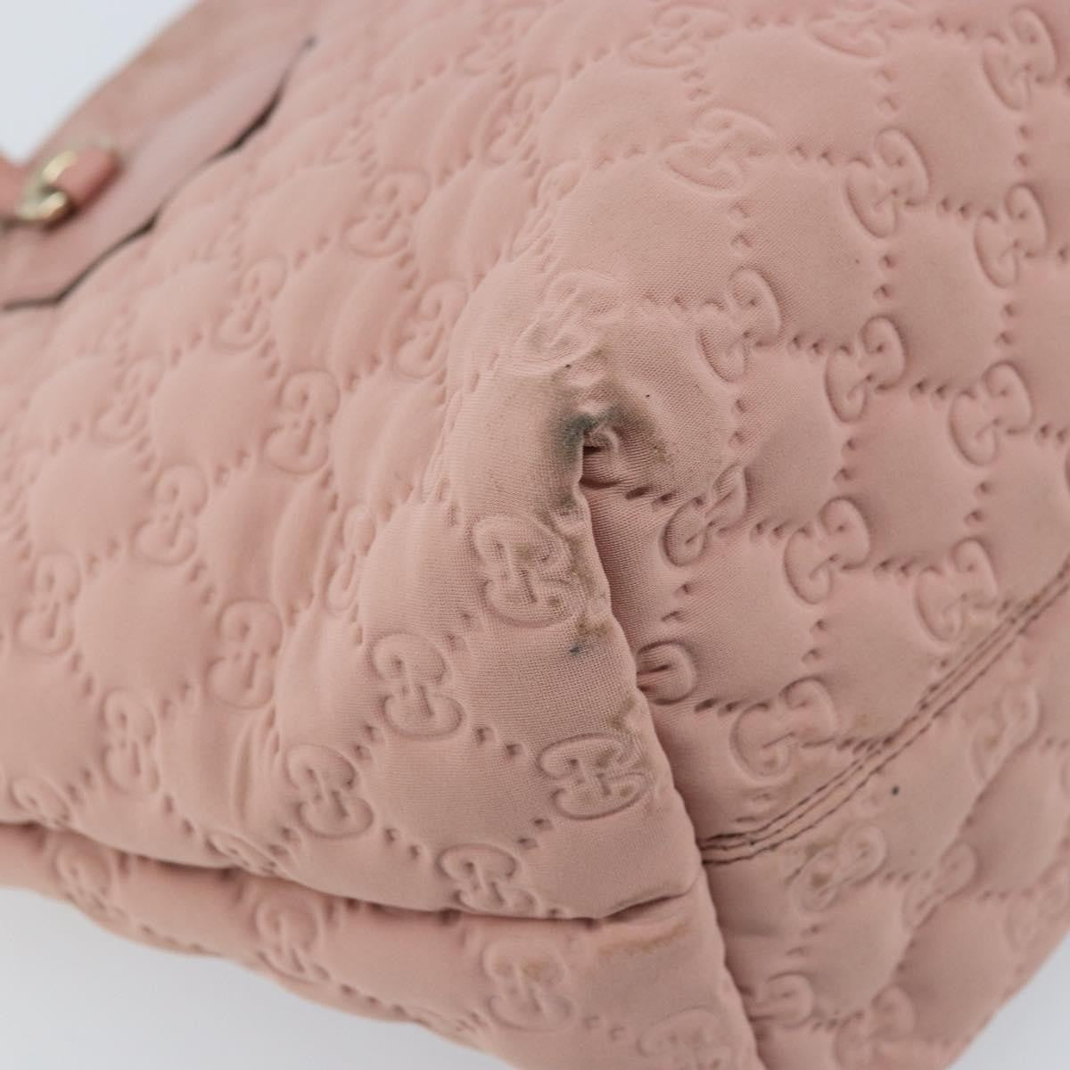 Gucci GUCCI GG Canvas Tote Bag Nylon Pink Gold 211976 Authentic LNZ669