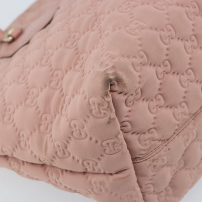 Gucci GUCCI GG Canvas Tote Bag Nylon Pink Gold 211976 Authentic LNZ669