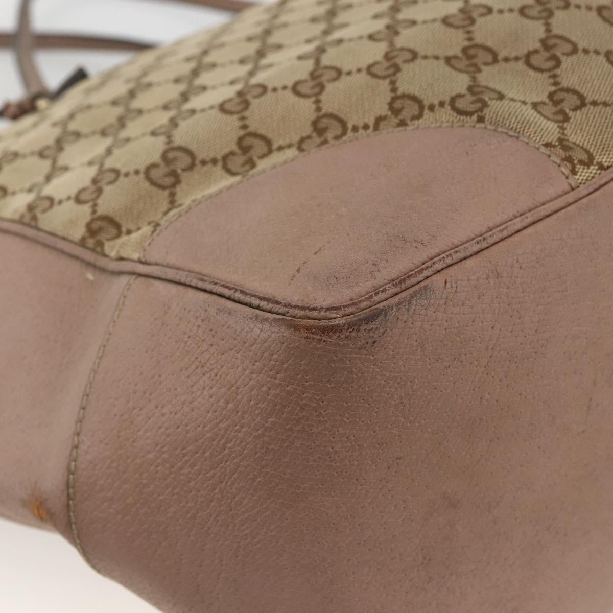 Gucci GUCCI GG Canvas Brie Tote Bag Beige Gold 323671 Authentic BA11225