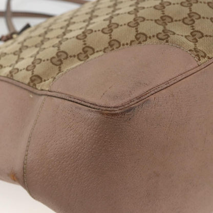 Gucci GUCCI GG Canvas Brie Tote Bag Beige Gold 323671 Authentic BA11225