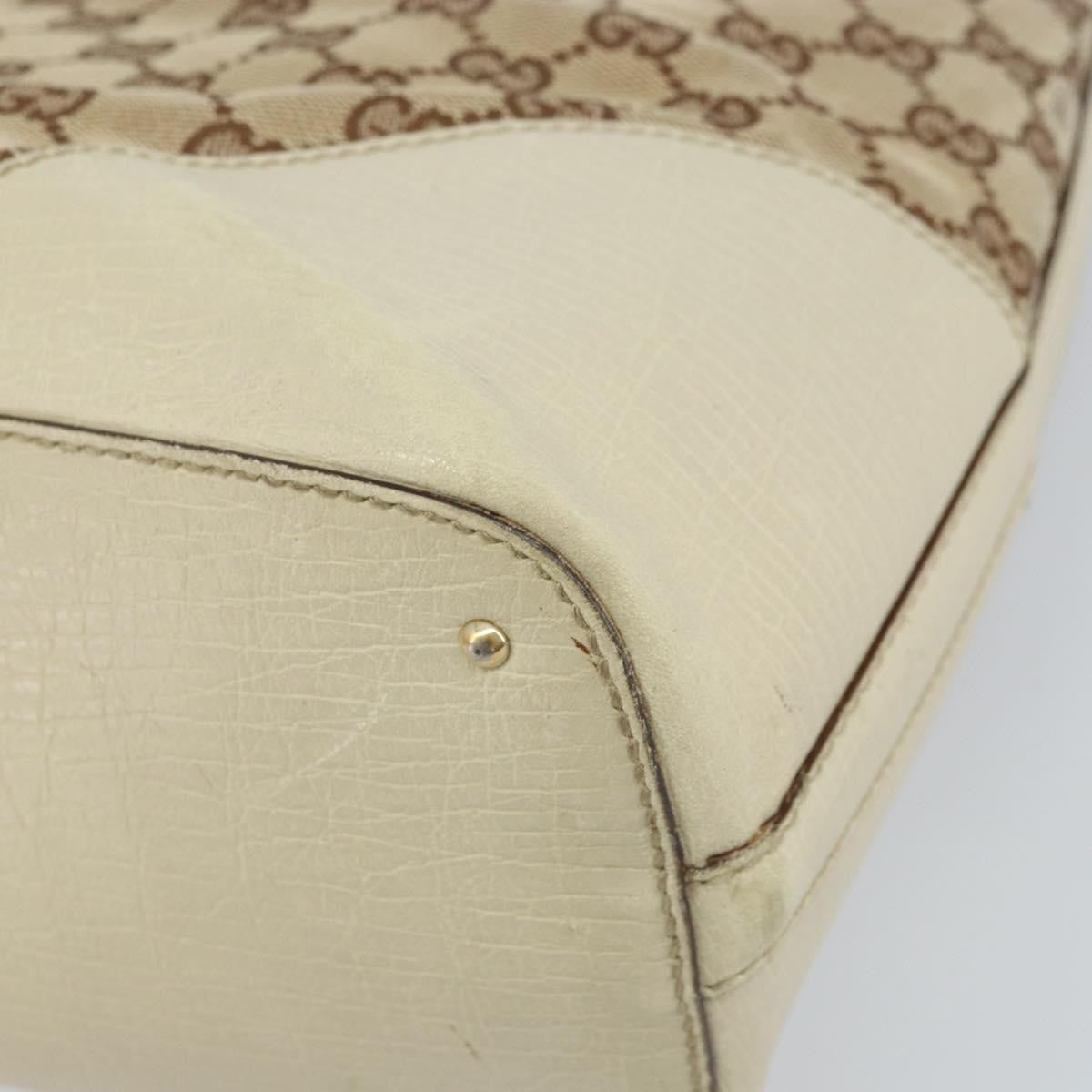 Gucci GUCCI GG Canvas Hand Bag Beige Gold 07198 Authentic 172295