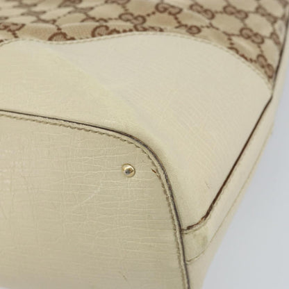 Gucci GUCCI GG Canvas Hand Bag Beige Gold 07198 Authentic 172295