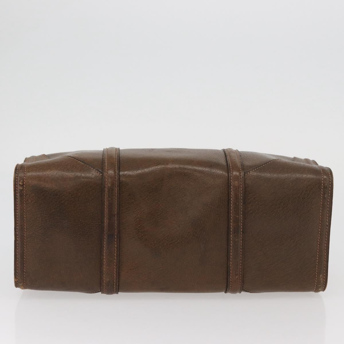 Gucci GUCCI Hand Bag Leather Brown Authentic 173031