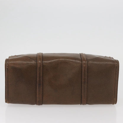 Gucci GUCCI Hand Bag Leather Brown Authentic 173031