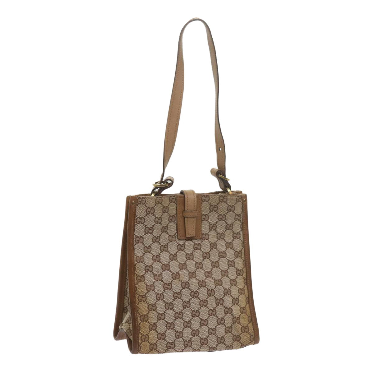 Gucci GUCCI GG Canvas Shoulder Bag Beige 110292 Authentic 61802