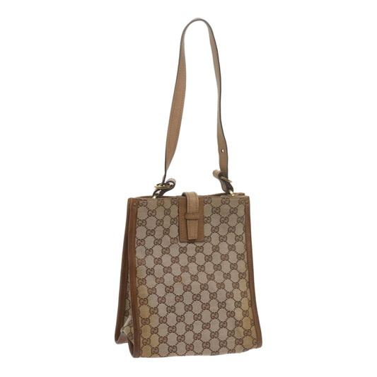 Gucci GUCCI GG Canvas Shoulder Bag Beige 110292 Authentic 61802