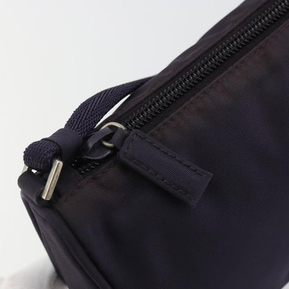 Prada PRADA Pouch Hand Bag Nylon Purple Silver Authentic 175303