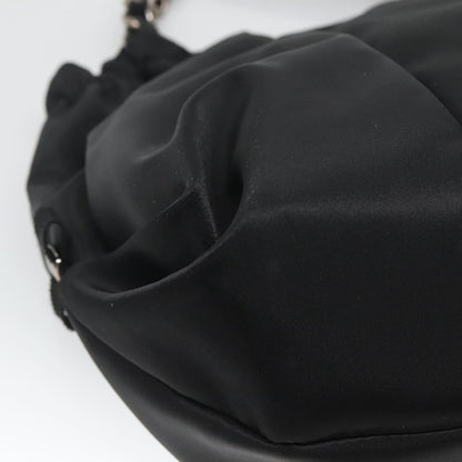 Salvatore Ferragamo Salvatore Ferragamo Chain Shoulder Bag Nylon Black Authentic 129646