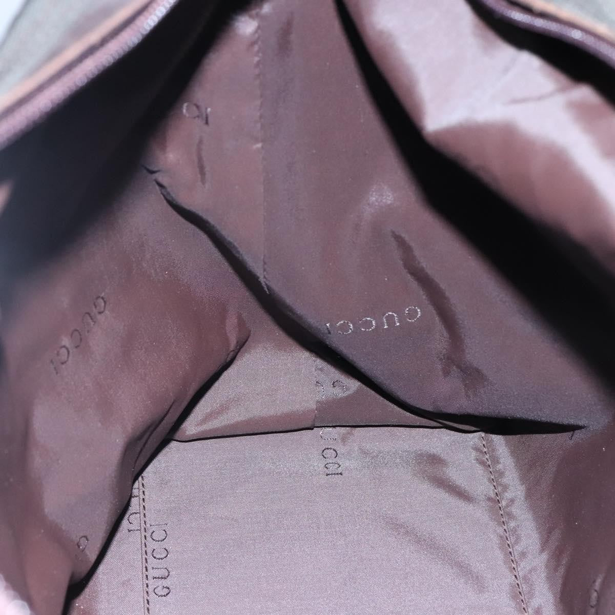 Gucci GUCCI Shoulder Bag Canvas Khaki Authentic ti2779