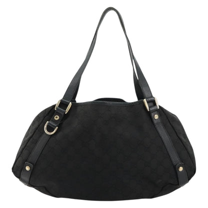 Gucci GUCCI GG Canvas Abbey Tote Bag Black Gold 130736 Authentic 179901