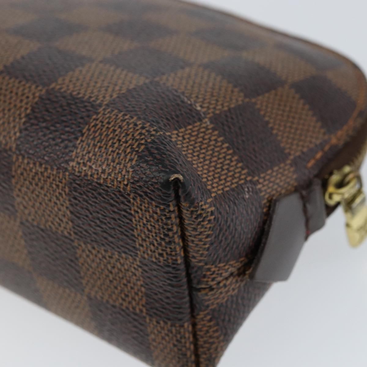 Louis Vuitton LOUIS VUITTON Damier Ebene Pochette Cosmetic PM Pouch N47516 LV Authentic 153562 Bag