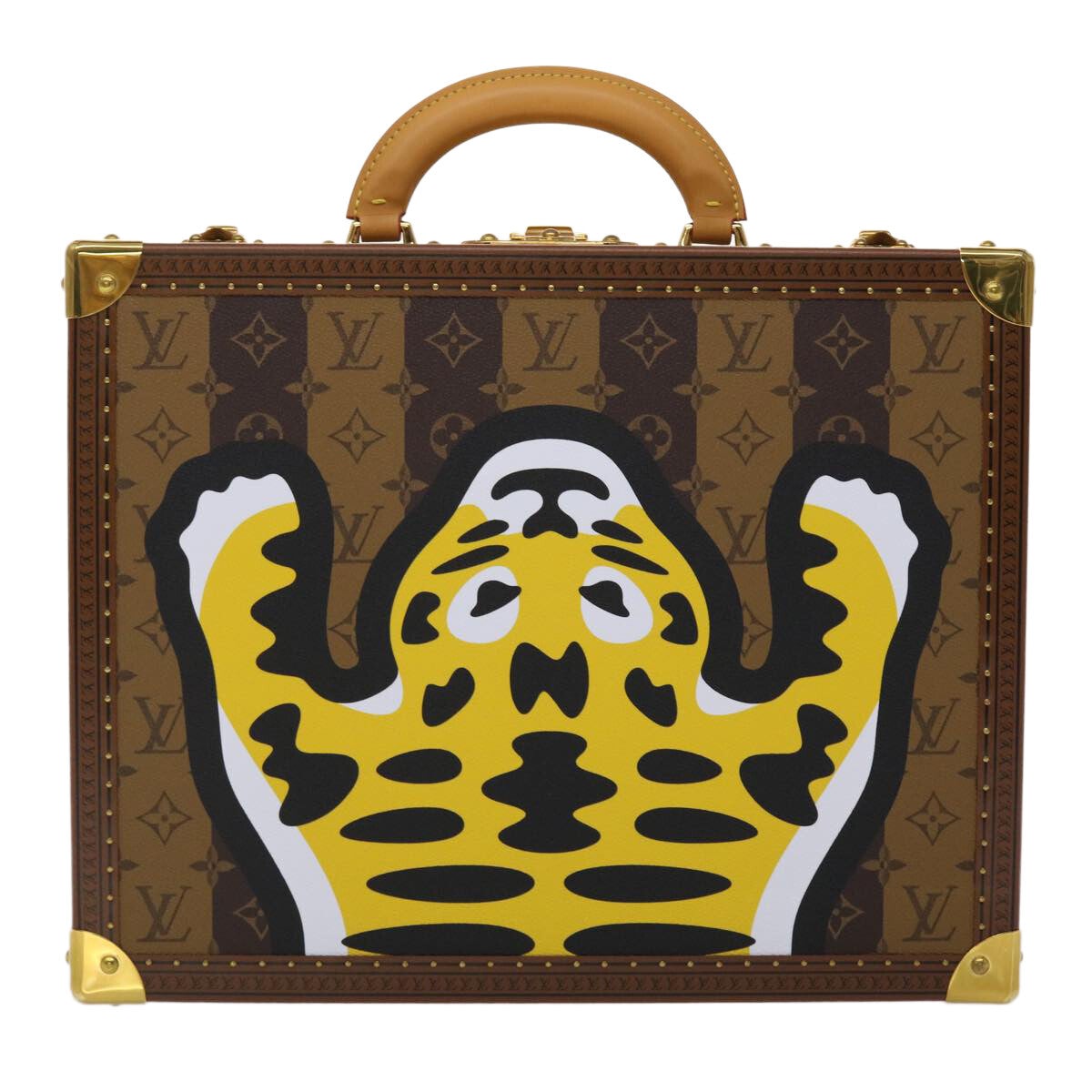 Louis Vuitton LOUIS VUITTON Monogram Stripe Cotteville 40 Trunk HUMAN MADE M20464 Authentic 48522S Bag