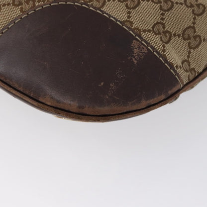 Gucci GUCCI GG Canvas Shoulder Bag Beige Gold 257072 Authentic gh1853