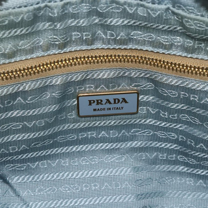 Prada PRADA Shoulder Bag Nylon Light Blue Gold Authentic 179021