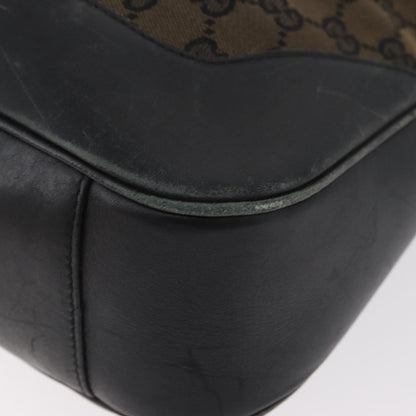 Gucci GUCCI GG Canvas Bamboo Shoulder Bag 2way Navy Gold 001 4058 Authentic 178808