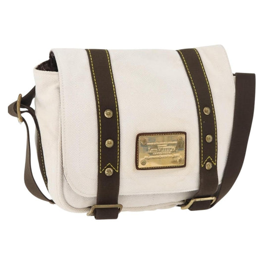 Louis Vuitton LOUIS VUITTON Antigua Buzzus PM Shoulder Bag Beige Brown M40042 LV Authentic bs24988