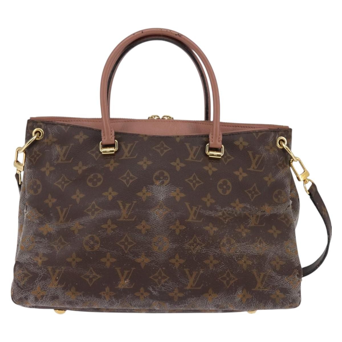 Louis Vuitton LOUIS VUITTON Monogram Pallas MM Hand Bag 2way Bois De Rose M41598 Authentic 145373