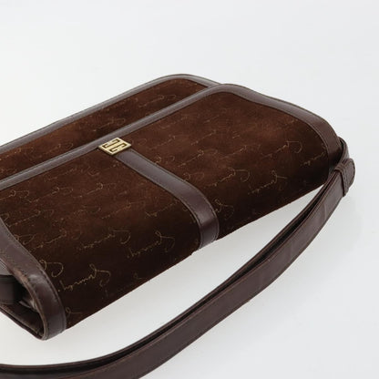 Givenchy GIVENCHY Shoulder Bag Suede Brown Gold Authentic bs35122
