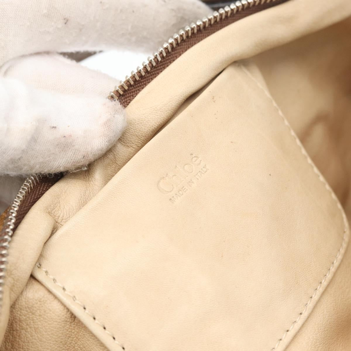 Chloé Chloé Chloe Shoulder Bag Leather Brown Silver Authentic 172747