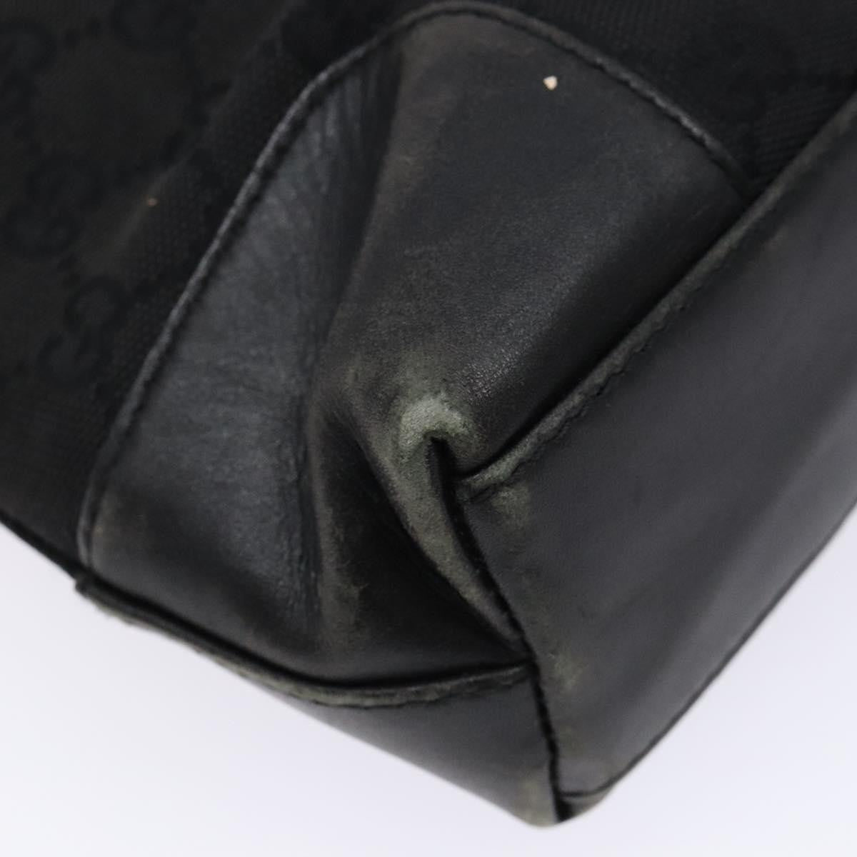 Gucci GUCCI GG Canvas Shoulder Bag Black Gold 33900 Authentic 139189A