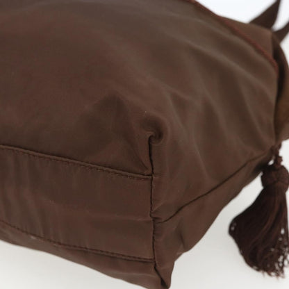 Prada PRADA Shoulder Bag Nylon Brown Authentic 162341