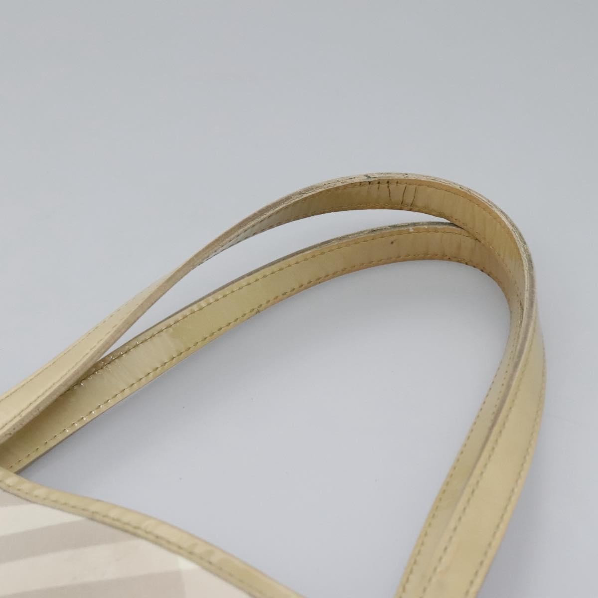 Burberry BURBERRY Nova Check Tote Bag PVC Beige Authentic ti2855