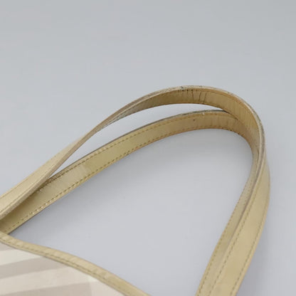 Burberry BURBERRY Nova Check Tote Bag PVC Beige Authentic ti2855