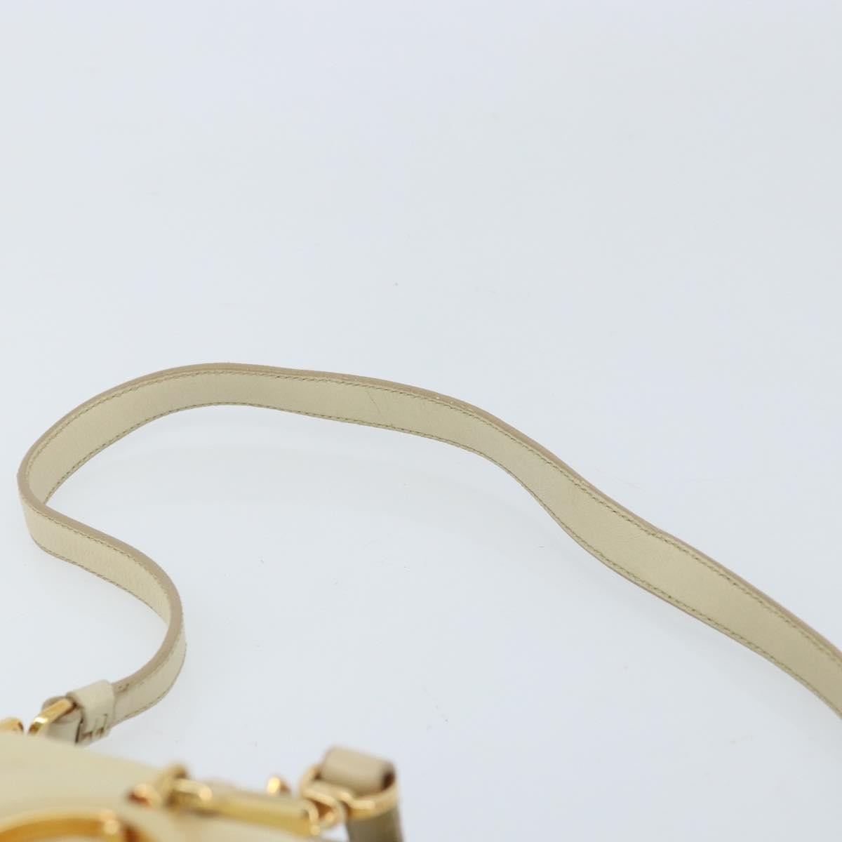 Prada PRADA Shoulder Bag Nylon Beige Gold Authentic LNZ823