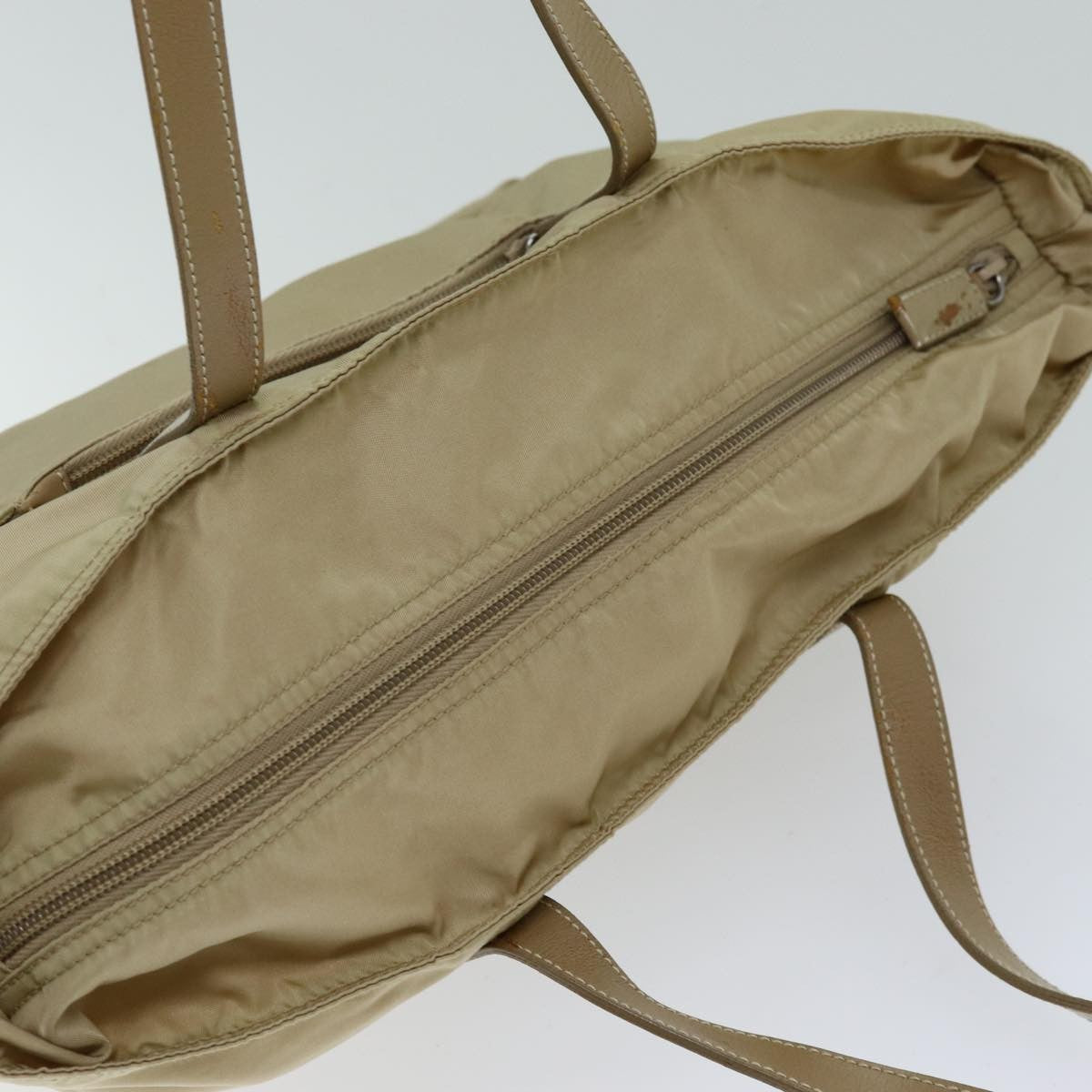 Prada PRADA Tote Bag Nylon Beige Authentic 75668