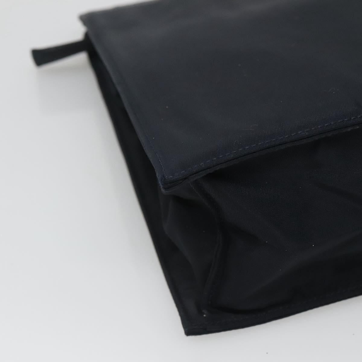 Prada PRADA Hand Bag Nylon Navy Gold Authentic 126301