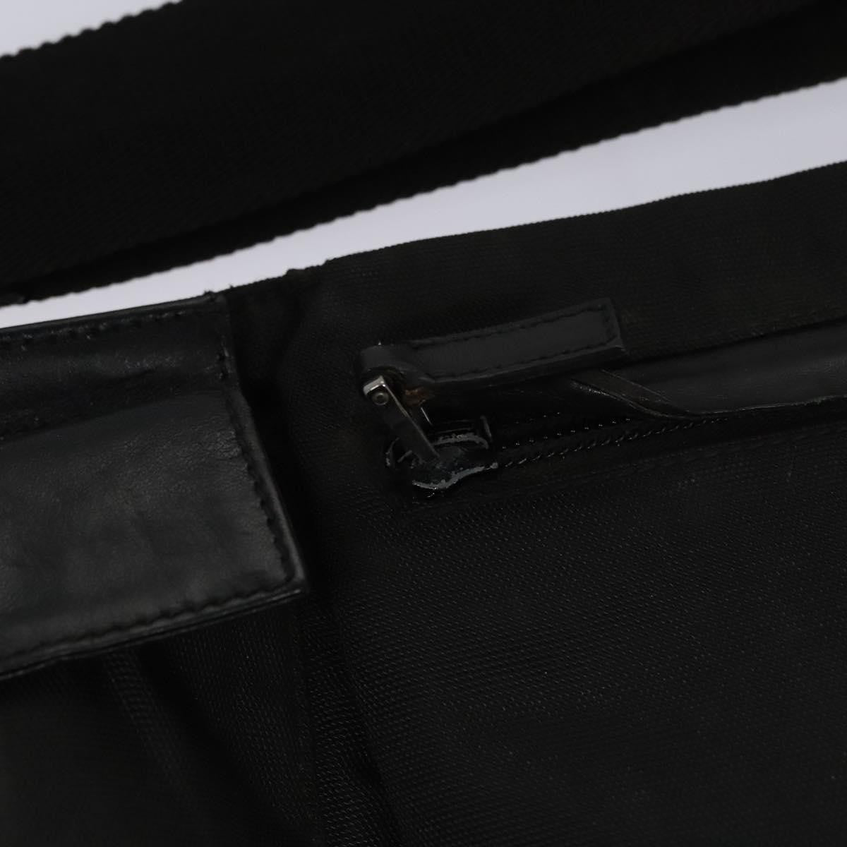 Gucci GUCCI Waist bag Nylon Black Silver 28566 Authentic IN054
