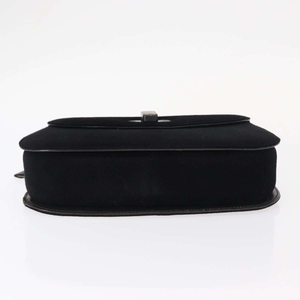 Gucci GUCCI Hand Bag Suede Black Authentic 153123