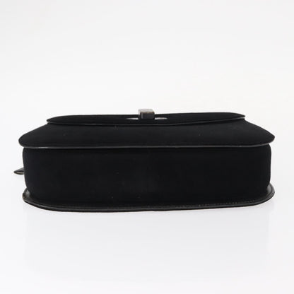 Gucci GUCCI Hand Bag Suede Black Authentic 153123
