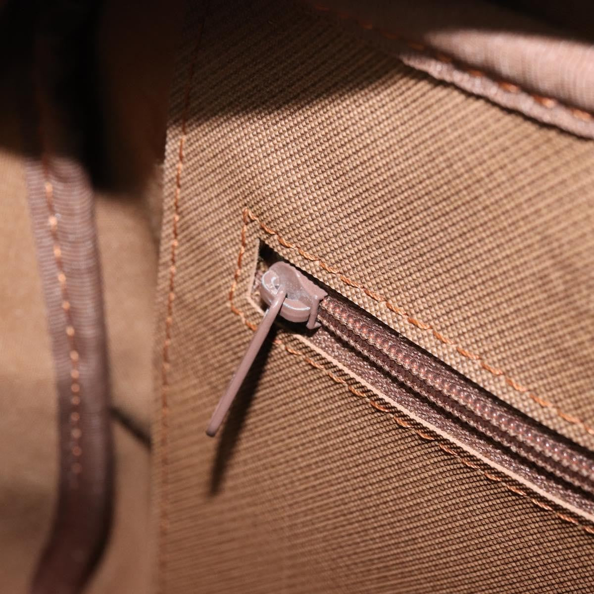 Burberry BURBERRY Nova Check Hand Bag Canvas Gold Beige Authentic bs33928