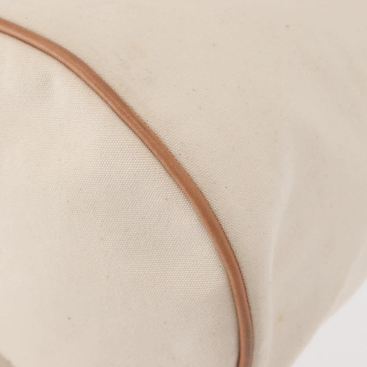 Hermès Hermès HERMES Porochon Mimir GM Shoulder Bag Canvas White Gold Authentic ka758