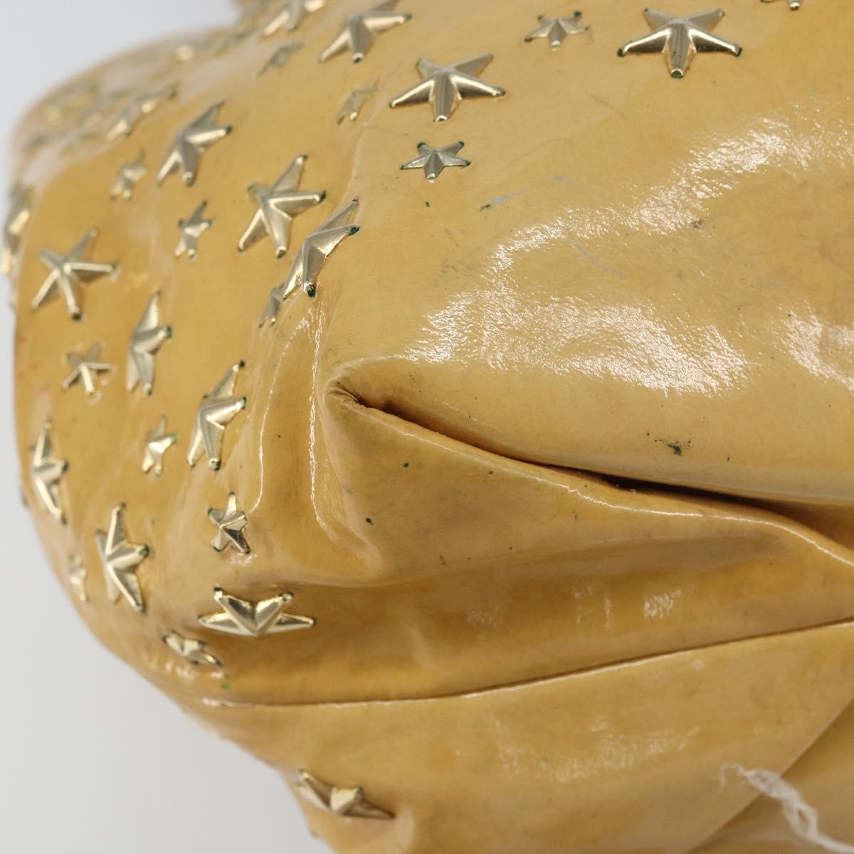 Jimmy Choo Jimmy Choo Studs Tote Bag Enamel Yellow Gold Authentic bs31691