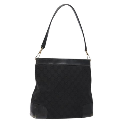 Gucci GUCCI GG Canvas Shoulder Bag Black Gold 33900 Authentic 139189A
