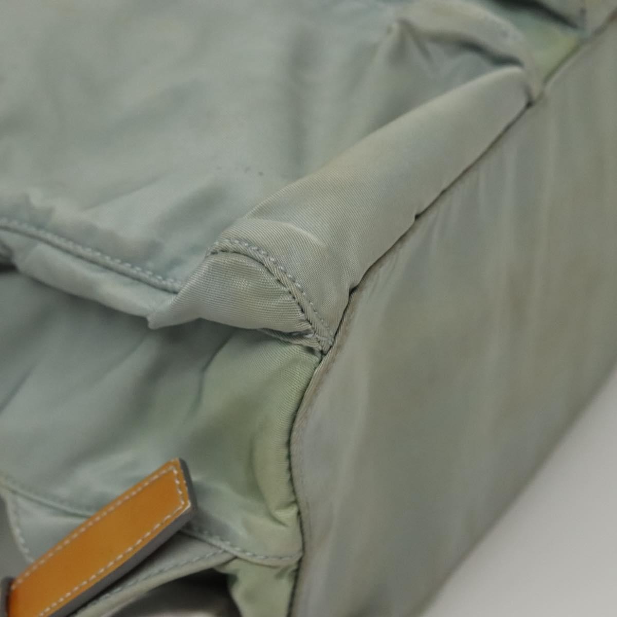 Prada PRADA Backpack Nylon Light Blue Silver Authentic 134383 Bag