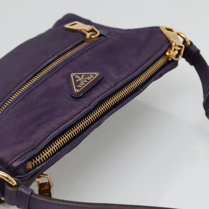 Prada PRADA Shoulder Bag Nylon Purple Gold Authentic 130933